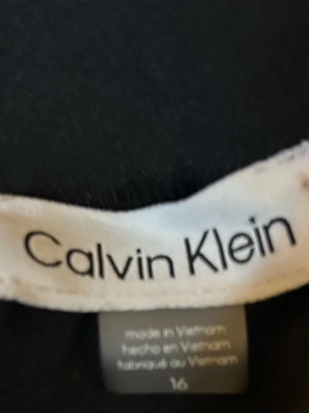 NWT Calvin Klein Black Commuter Sleeveless Drawstring Dress, Size XL - Picture 6 of 10